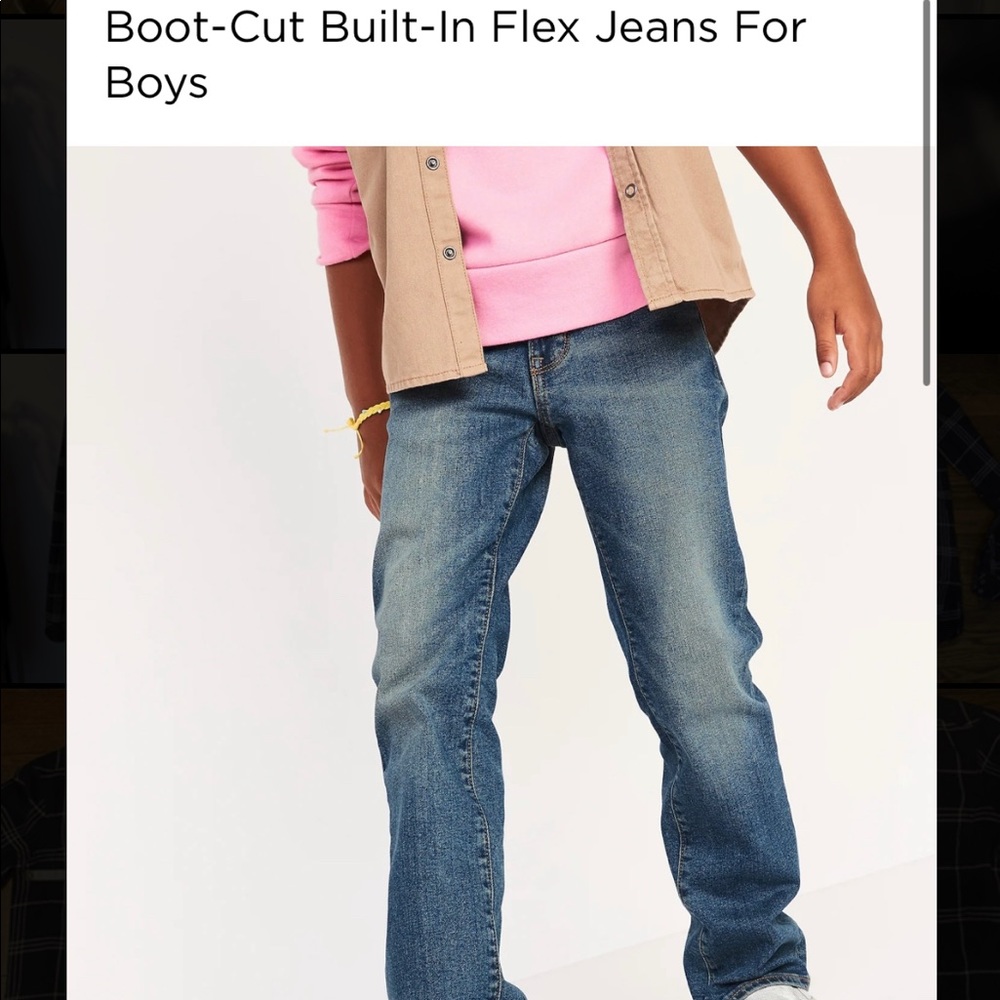Old navy built in flex boot cut jeans for boys size 16